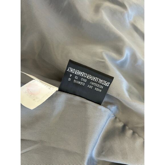 Vintage Wilsons Belted Leather Jacket Black Tie Waist Women's size Medium Edgy - Picture 12 of 14